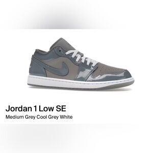 Air Jordan 1 Low SE Men's Shoes - Medium Grey and White